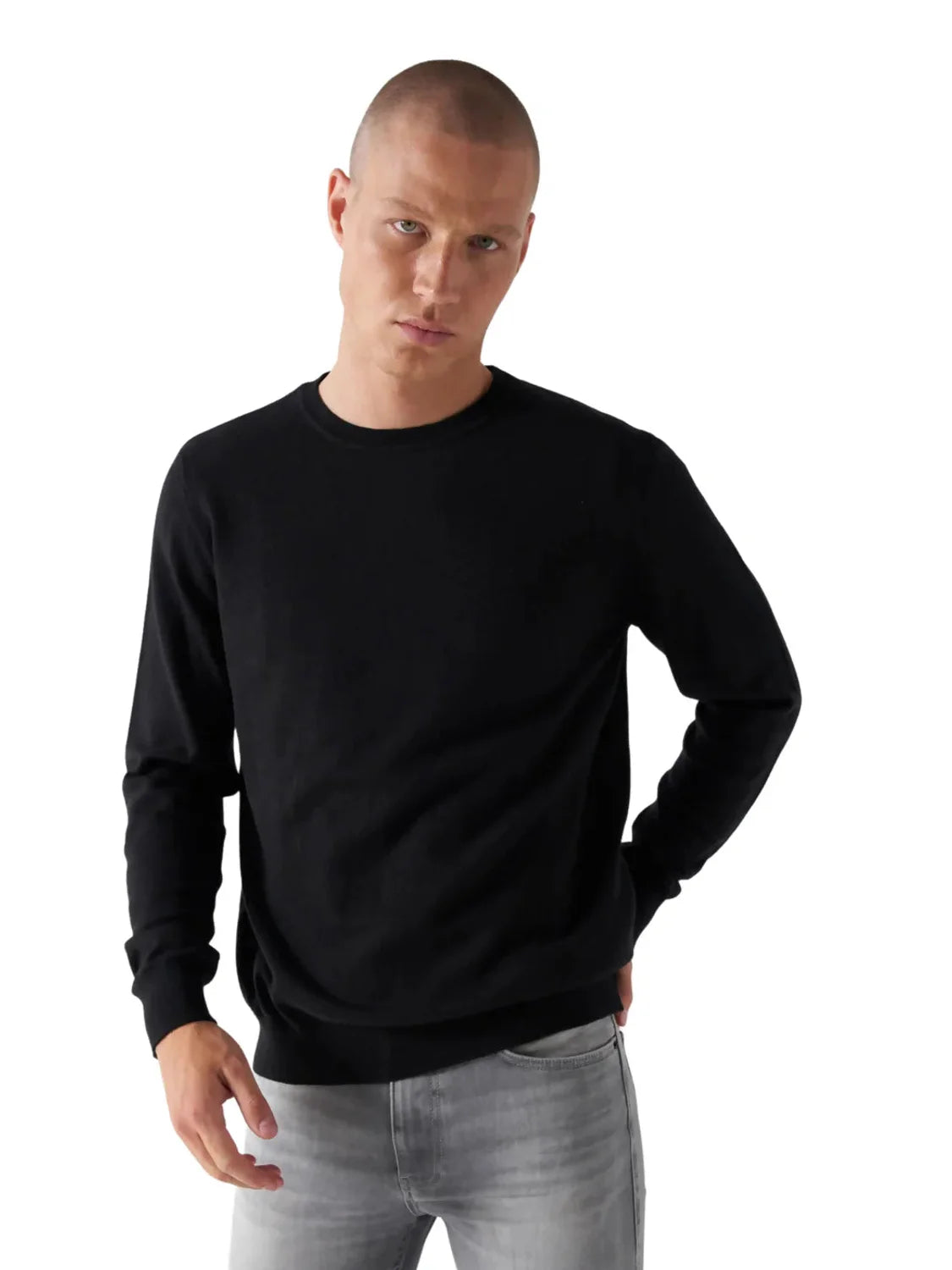 Jersey Punto Cachemir Salsa Negro | Bicos de Fío