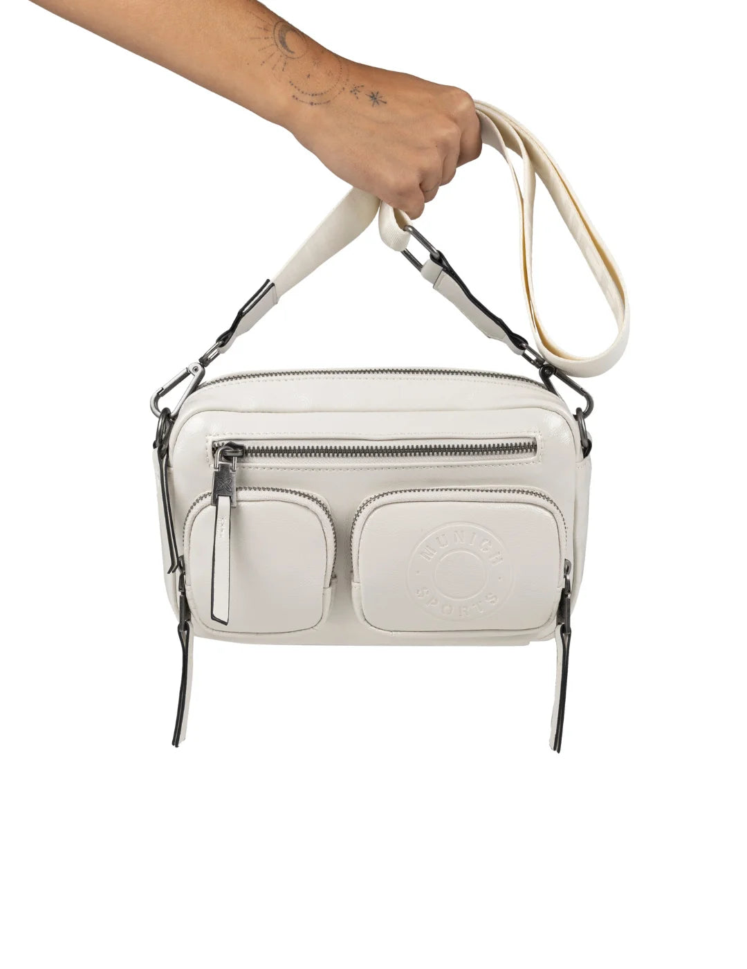 Bandolera Munich MH Camera Blanco | Bicos de Fío