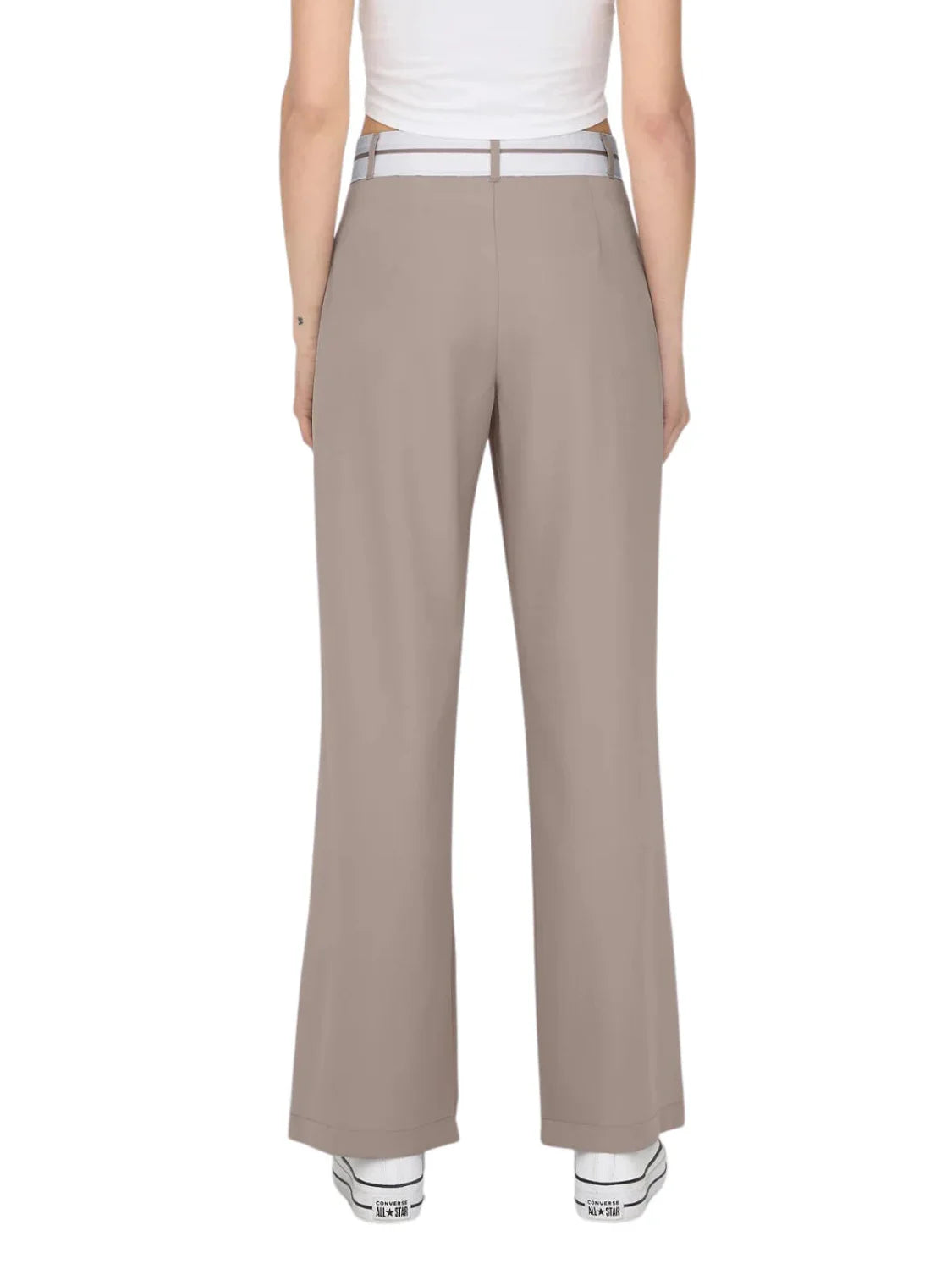Pantalón Pierna Ancha Only Onlmalika Beige | Bicos de Fío