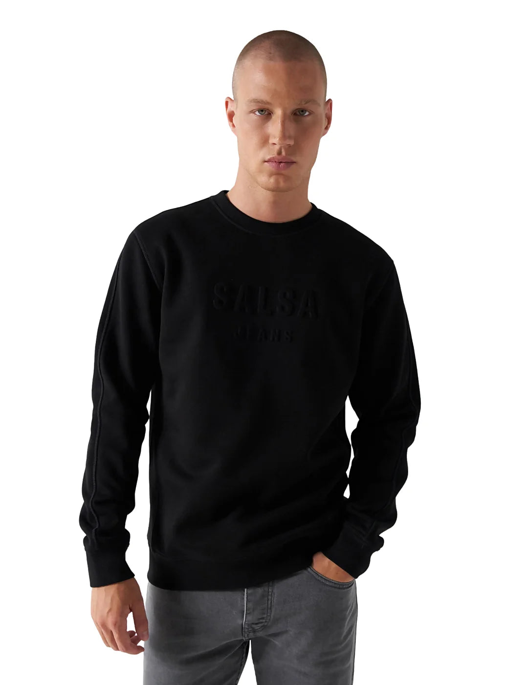 Sudadera Hombre Salsa Branding Negro | Bicos de Fío