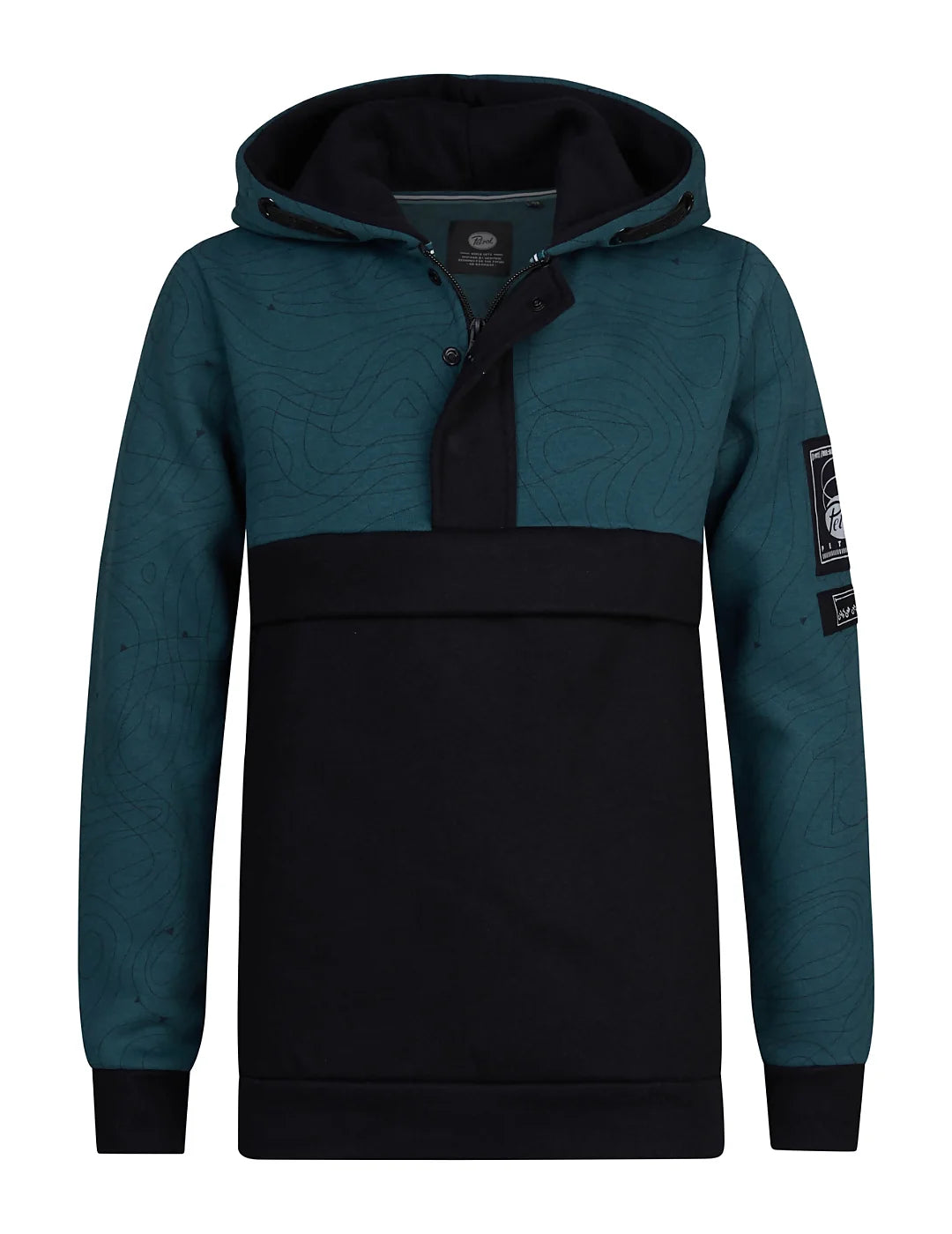 Sudadera Capucha Media Cremallera Petrol Industries Azul