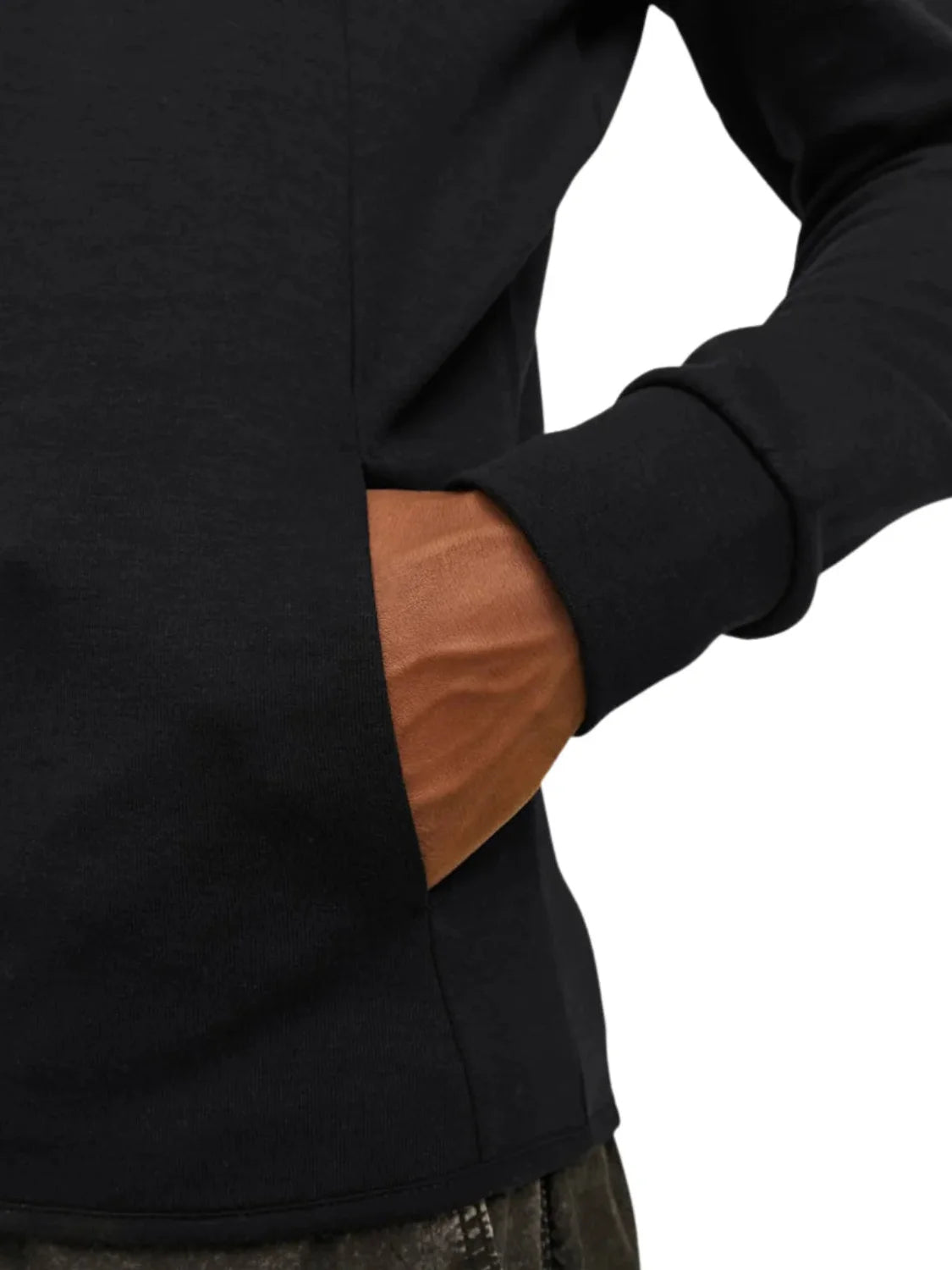 Sudadera Cremallera Jack&Jones Air Negro | Bicos de Fío
