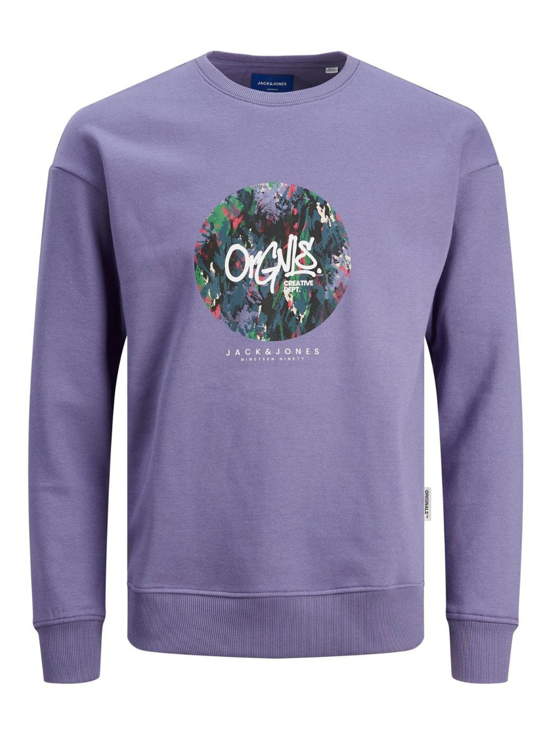 Sudadera Hombre Print Jack and Jones Violeta | Bicos de Fío