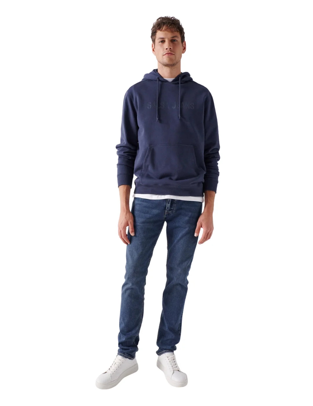 Sudadera Con Capucha Azul Marino Salsa | Bicos de Fío
