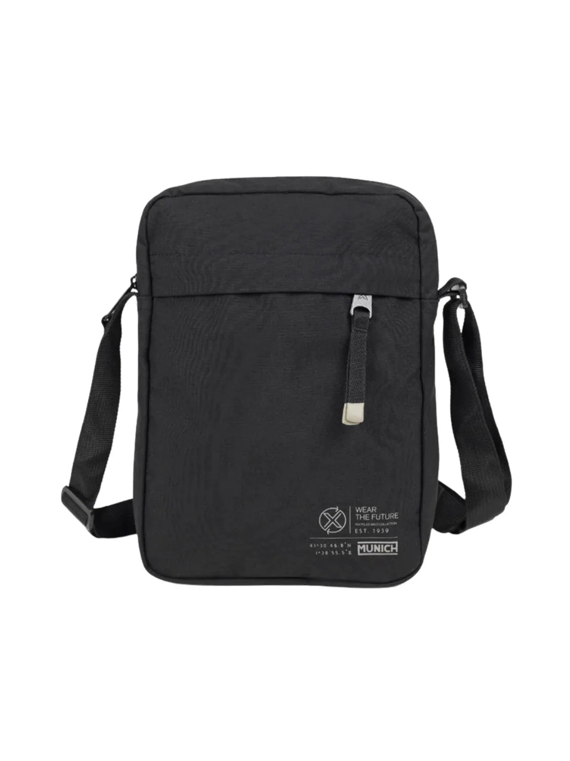 Bandolera Munich Teca Recycled Negro | Bicos de Fío