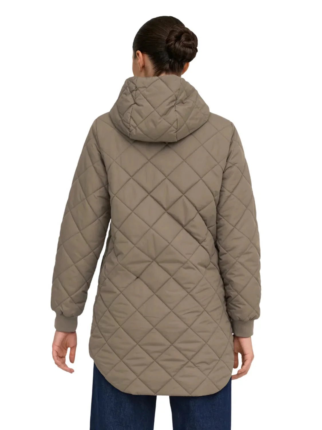 Abrigo Acolchado ONLY Juliet Marrón Walnut | Bicos de Fío
