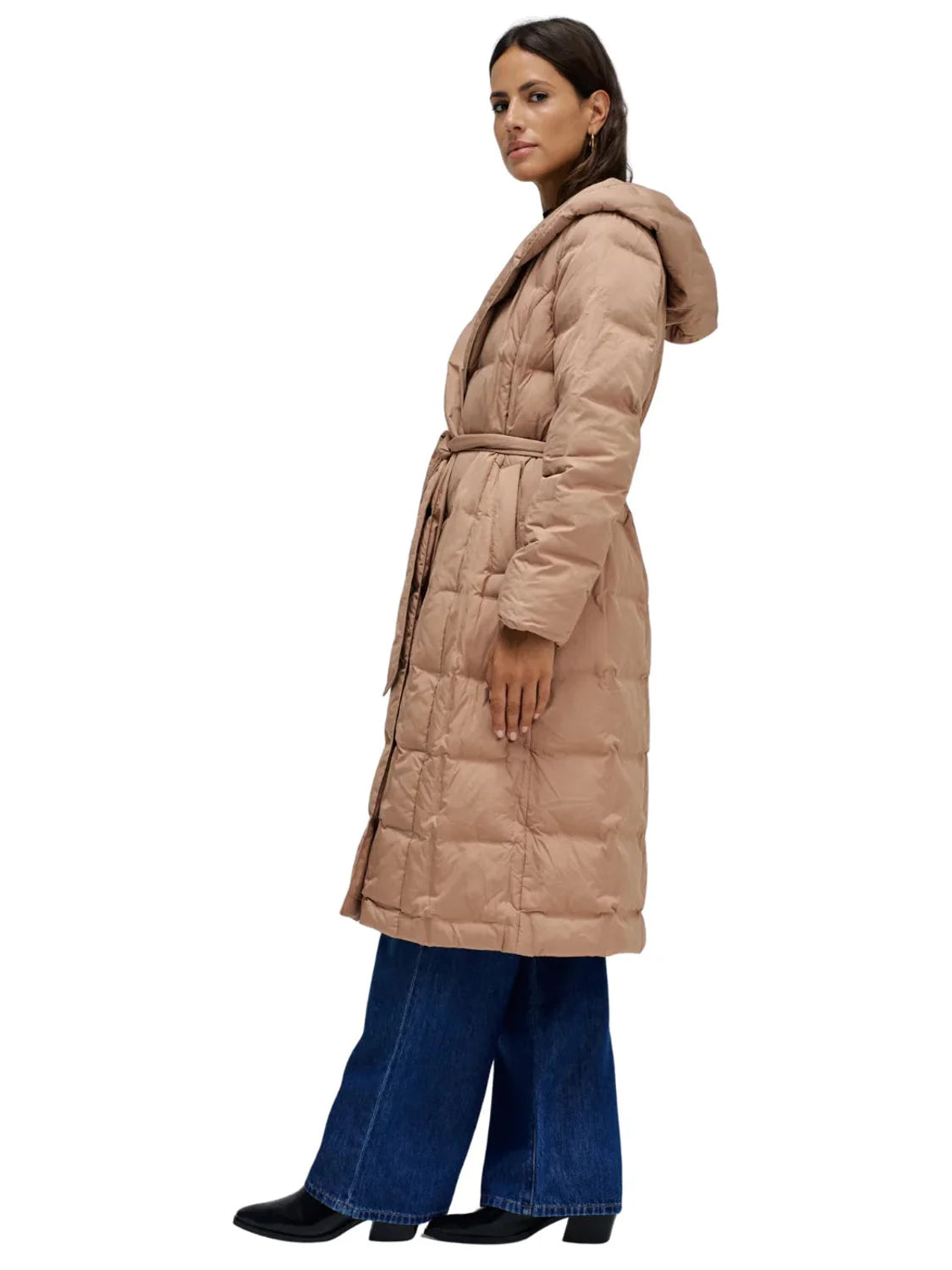 Abrigo Acolchado Largo Salsa Jeans Beige | Bicos de Fío