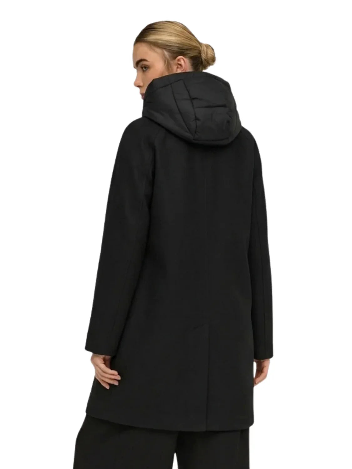 Abrigo Capucha ONLY Bloom Negro | Bicos de Fío
