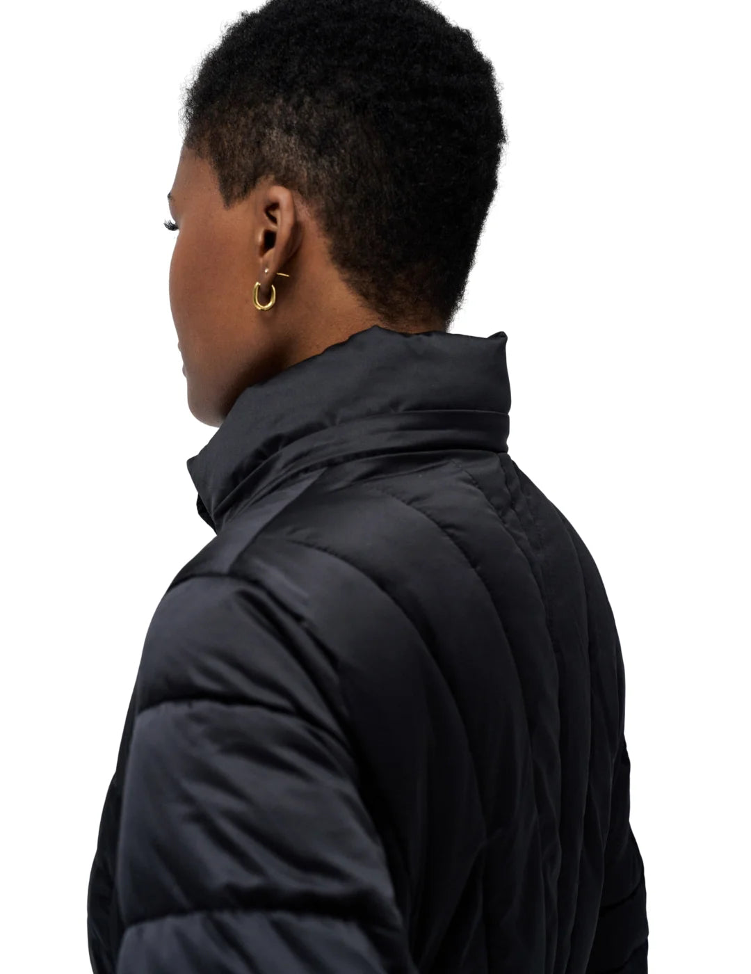 Abrigo Acolchado Salsa Jeans Jackie Negro | Bicos de Fío