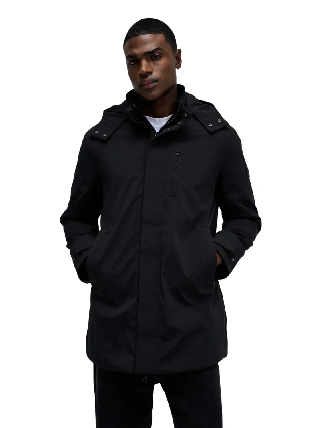 Parka Impermeable Salsa Jeans Negro | Bicos de Fío