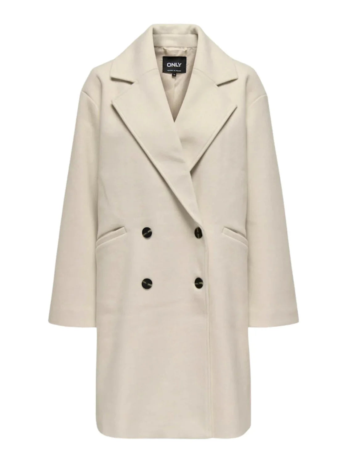 Abrigo Paño Oversize ONLY Blake Taupe | Bicos de Fío