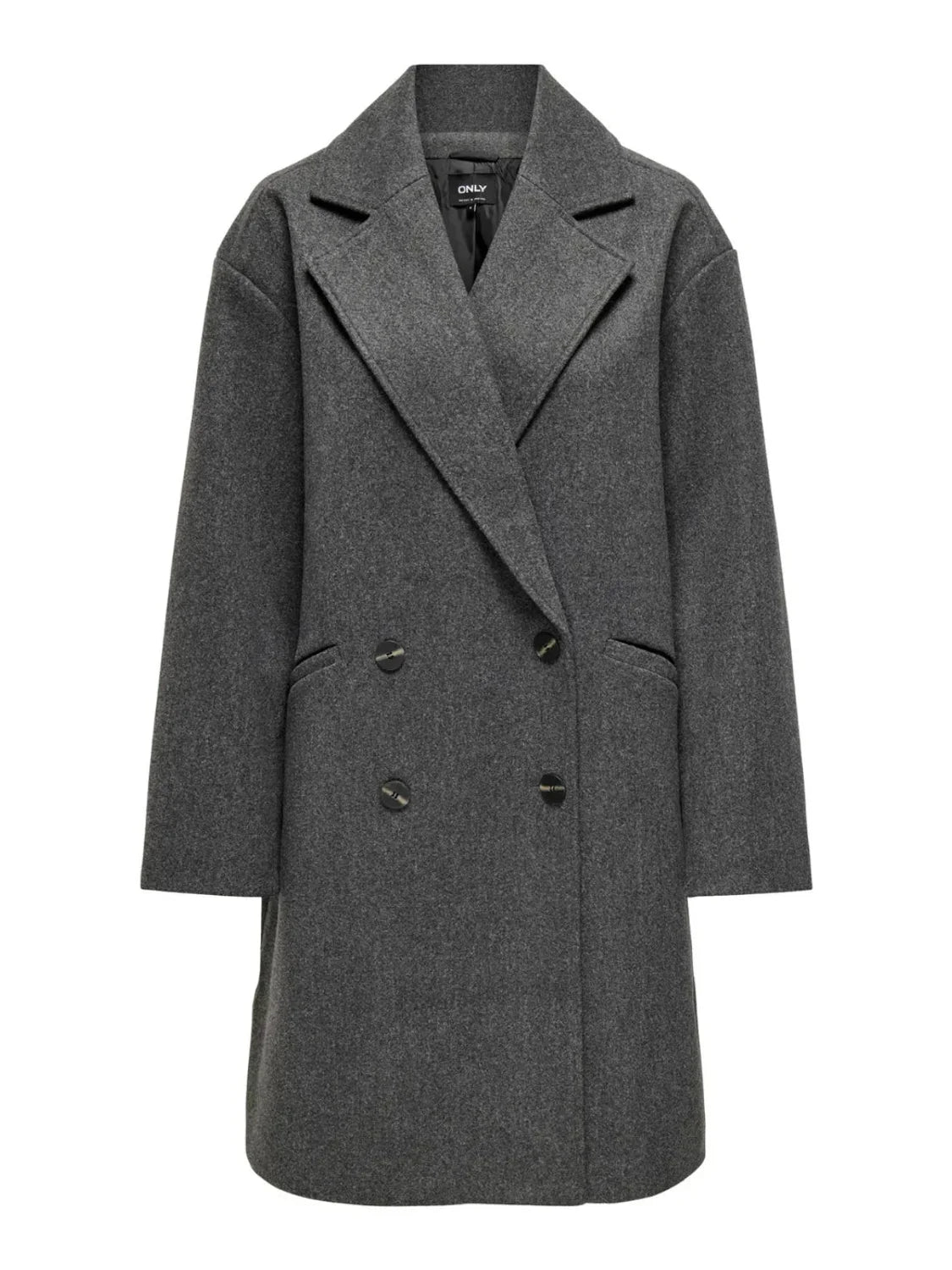 Abrigo Paño Oversize ONLY Blake Gris | Bicos de Fío