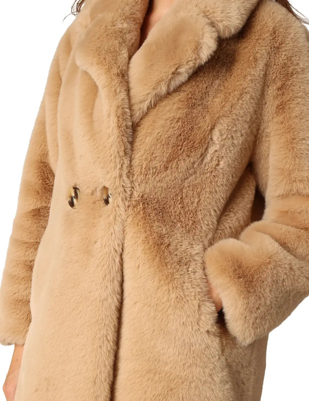 Abrigo Pelo DEELUXE Dressy Camel | Bicos de Fío