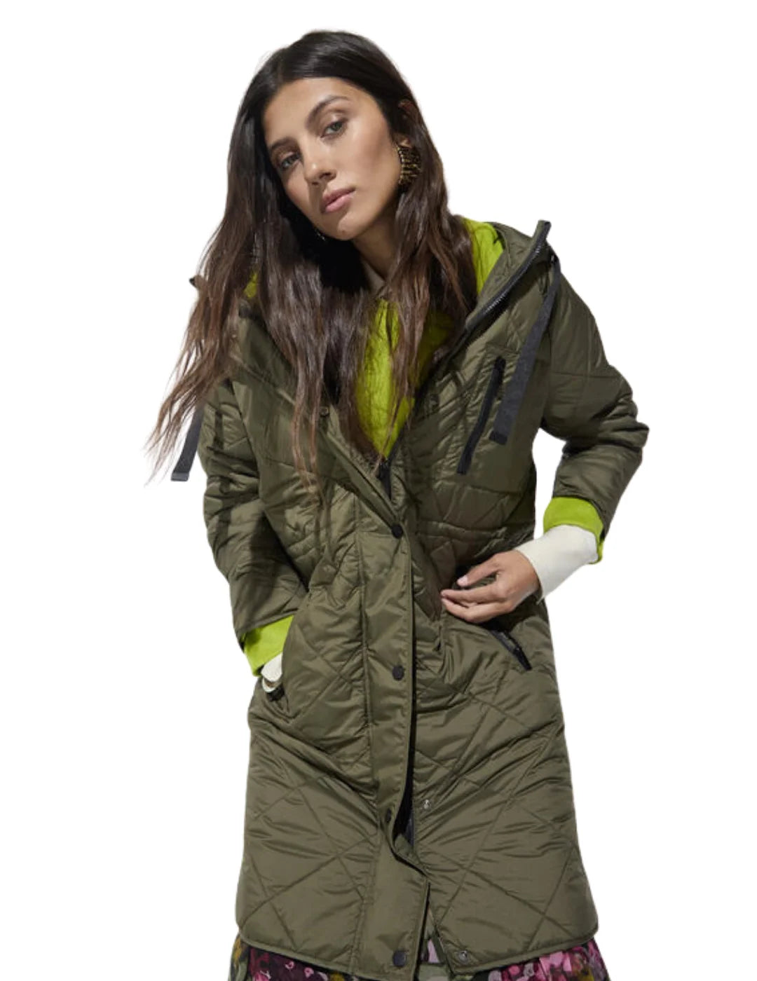Anorak Acolchado Lola Casademunt Verde | Bicos de Fío