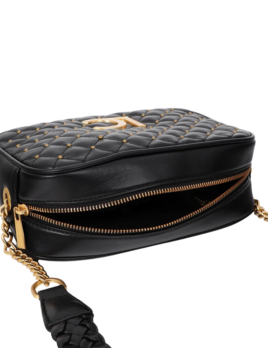 Bandolera Lola Casademunt Mini Tachas Negro | Bicos de Fío