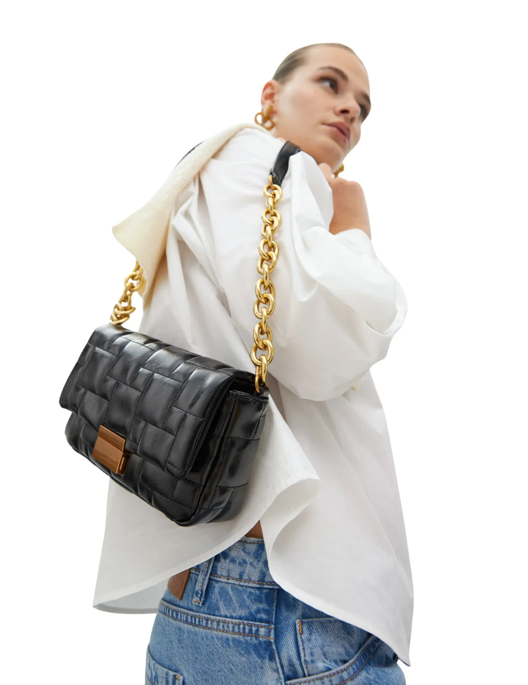 Bandolera Acolchada Lola Casademunt Negro | Bicos de Fío