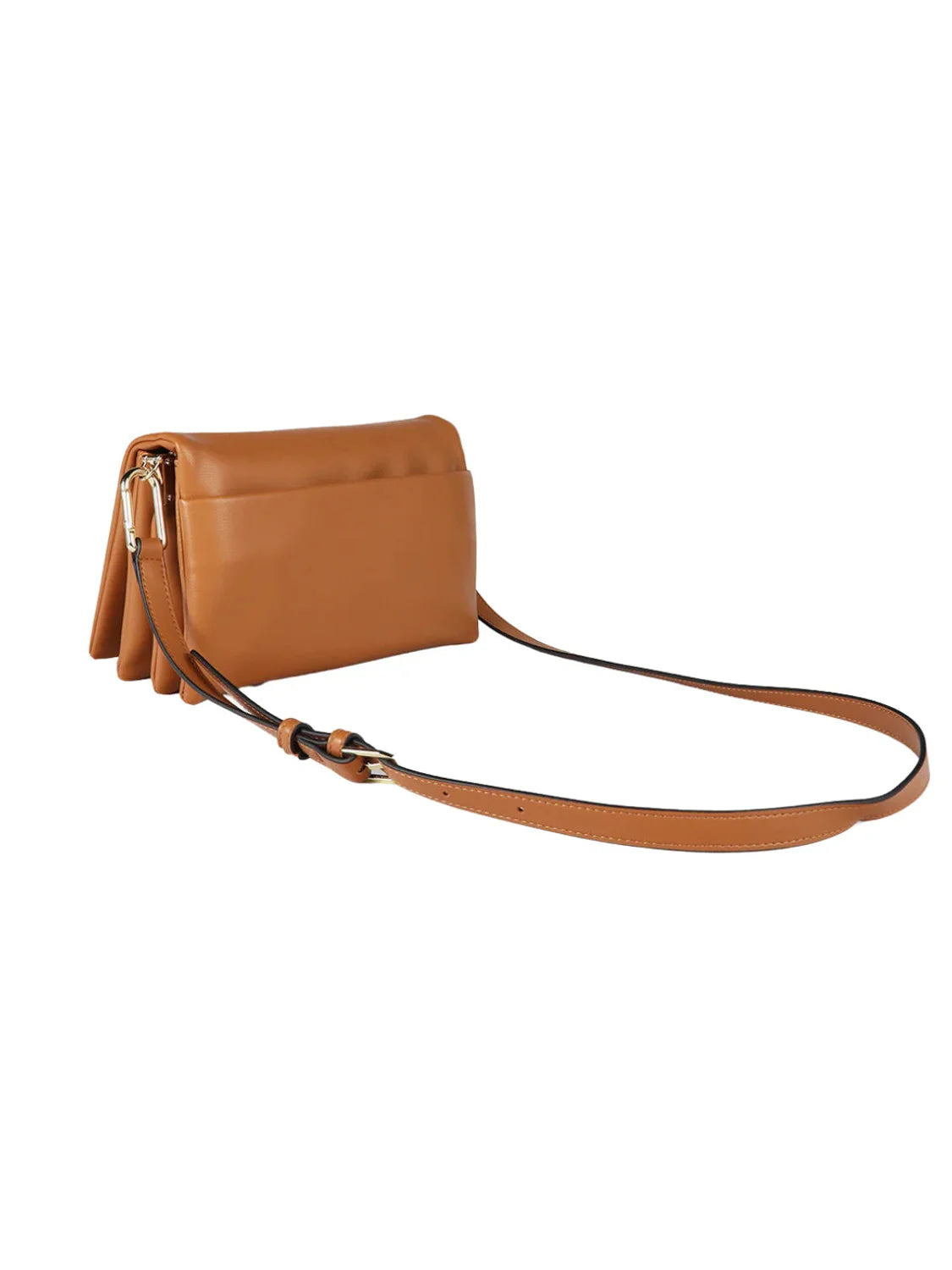 Bandolera Efecto Piel Solapa Lola Casademunt Camel | Bicos de Fío
