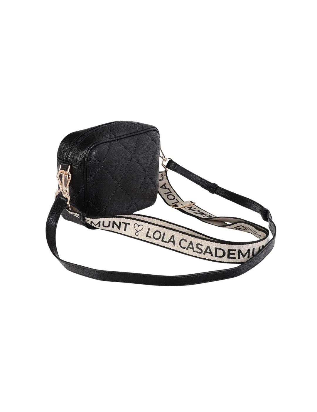 Bandolera Monograma Rombos Lola Casademunt Negro | Bicos de Fío