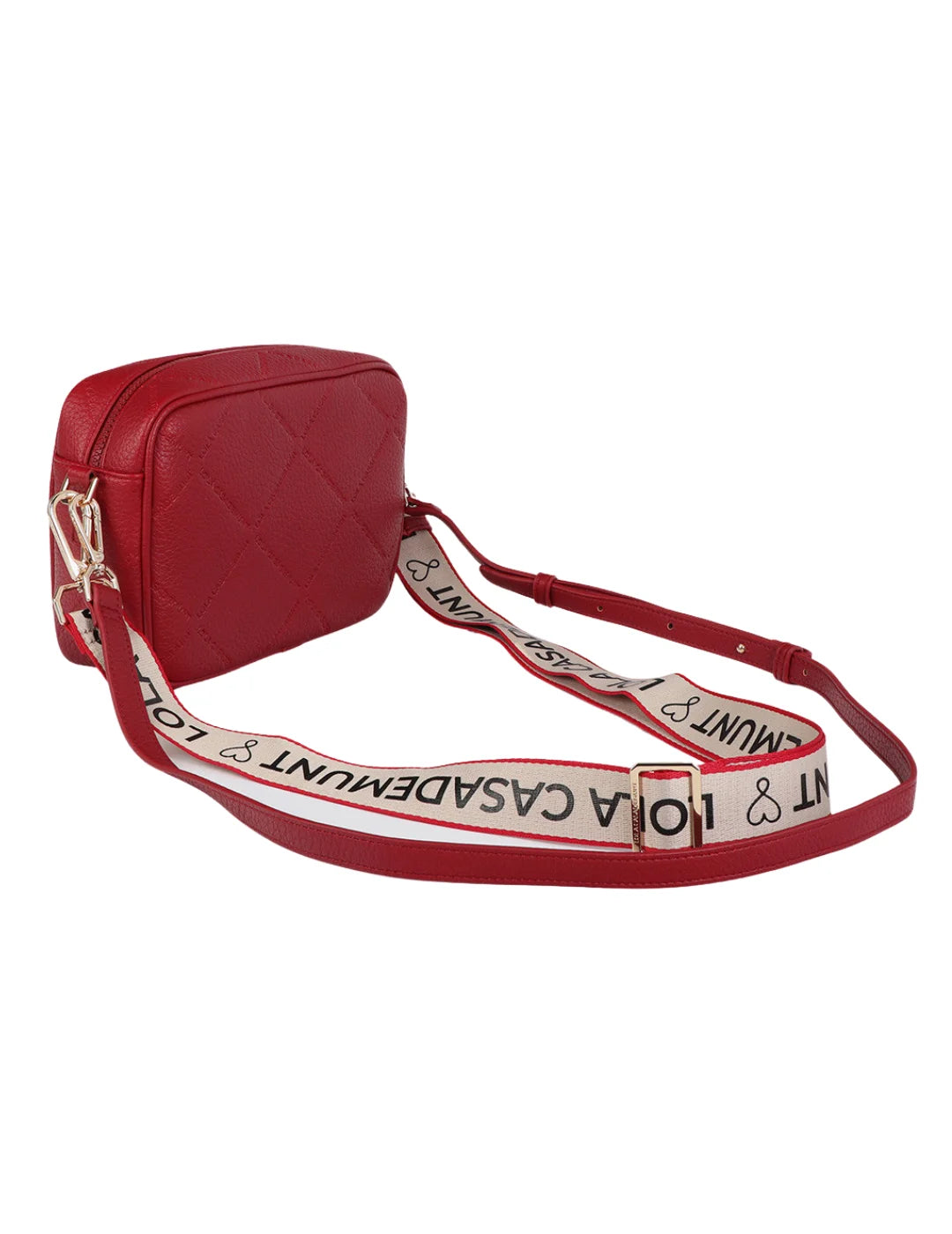 Bandolera Monograma Rombos Lola Casademunt Rojo | Bicos de Fío