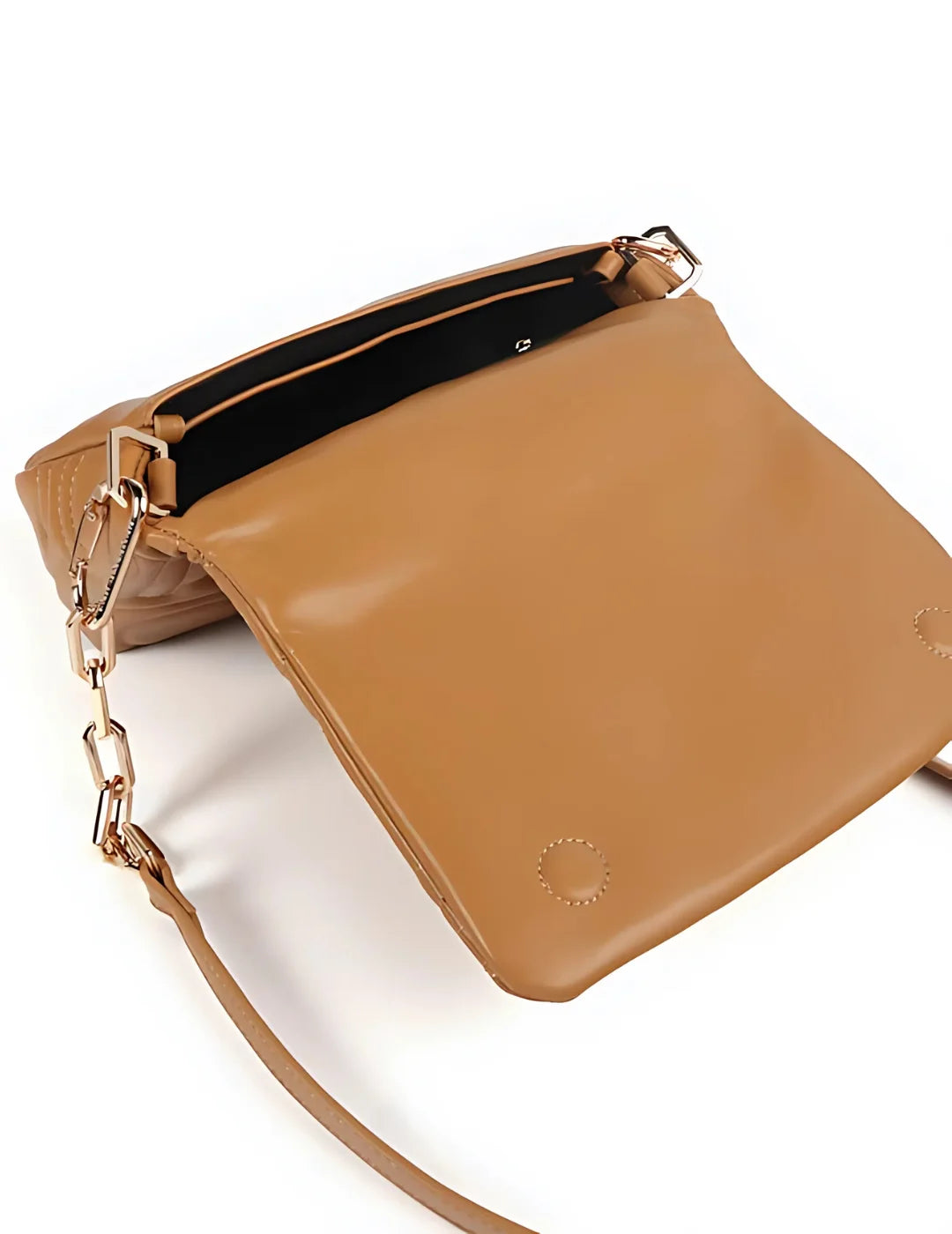Bandolera Lola Casademunt Mix Cadena Camel | Bicos de Fío