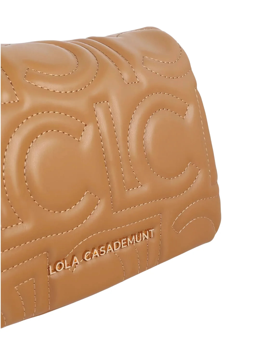 Bandolera Lola Casademunt Mix Cadena Camel | Bicos de Fío