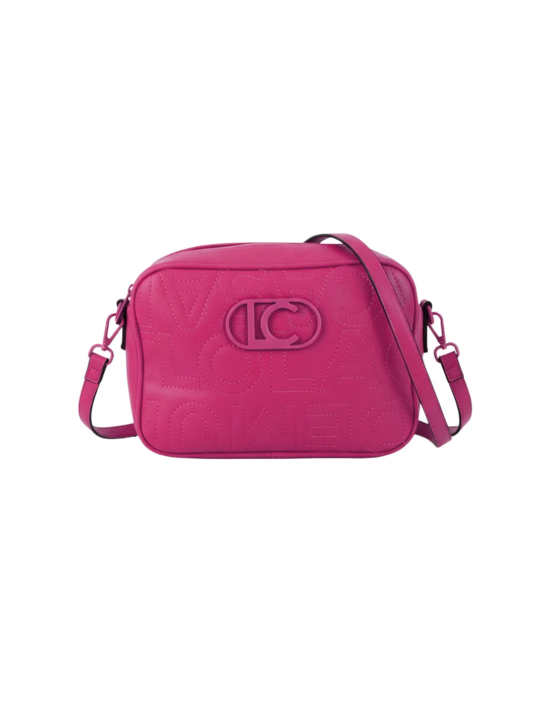 Bandolera Lola Casademunt Pespuntes Fucsia | Bicos de Fío