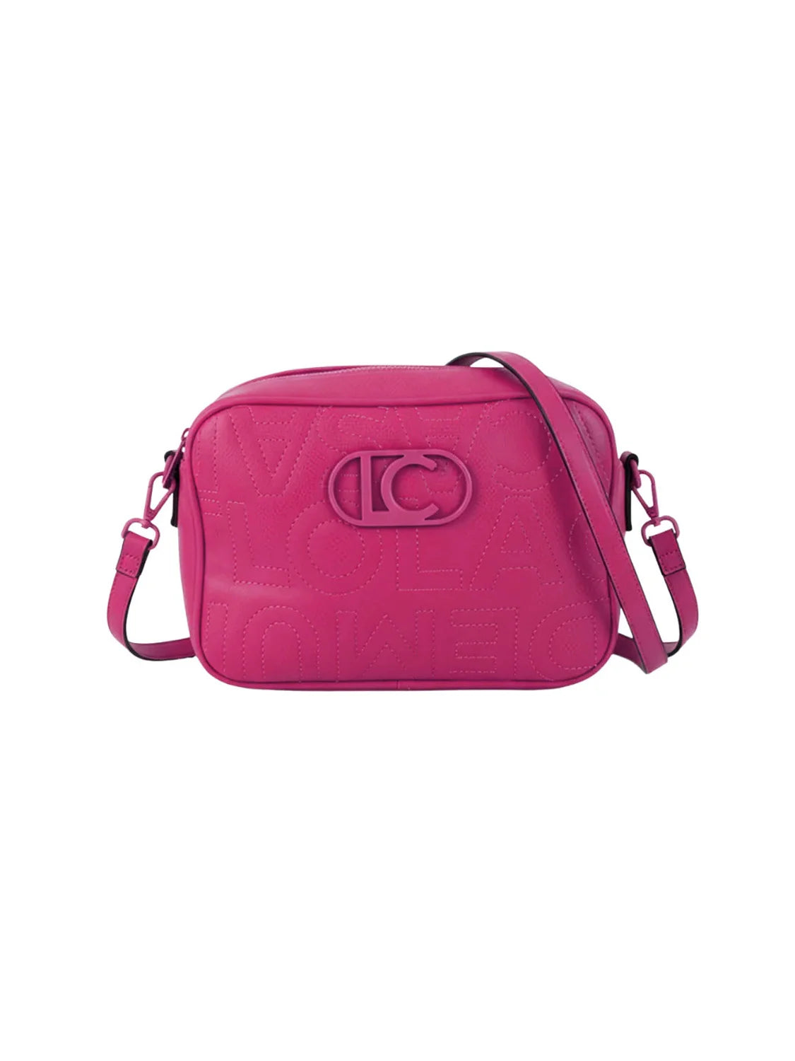 Bandolera Lola Casademunt Pespuntes Fucsia | Bicos de Fío