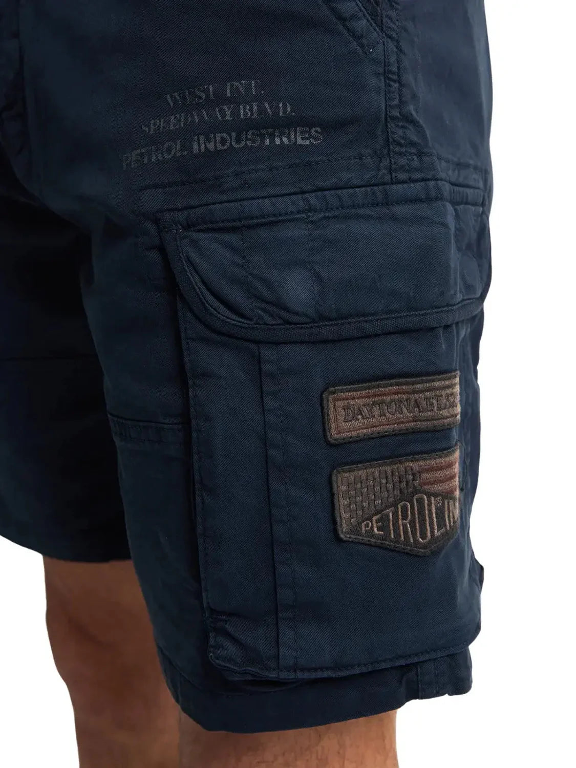Pantalón Corto Cargo Petrol Industries Azul Marino | Bicos de Fío