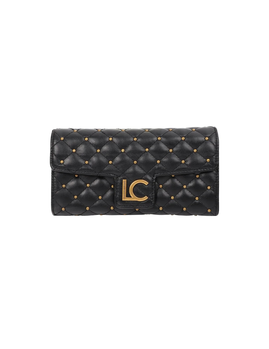 Billetera Lola Casademunt Mini Tachas Negro | Bicos de Fío