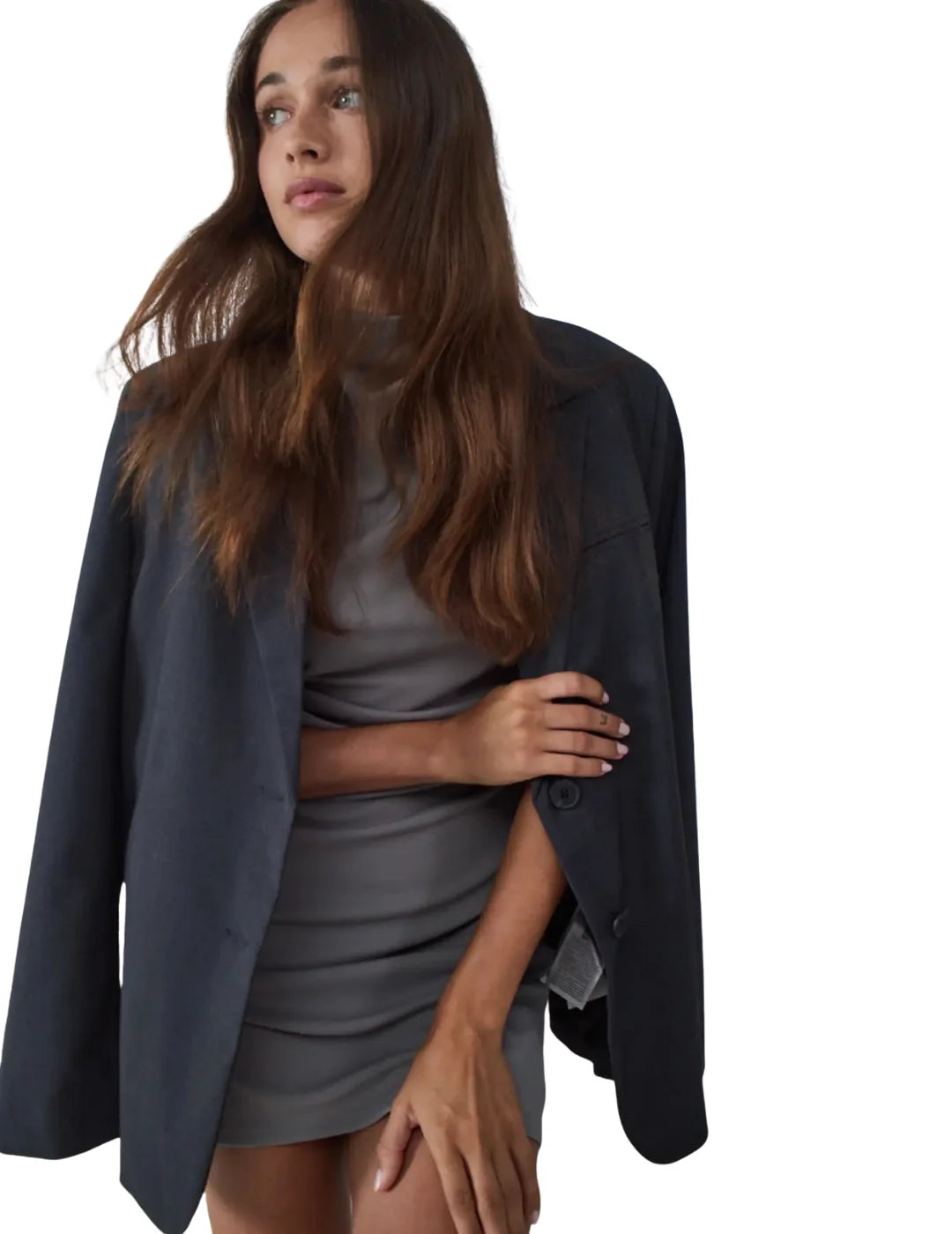Blazer BALMOHK Basic Gris Oscuro | Bicos de Fío