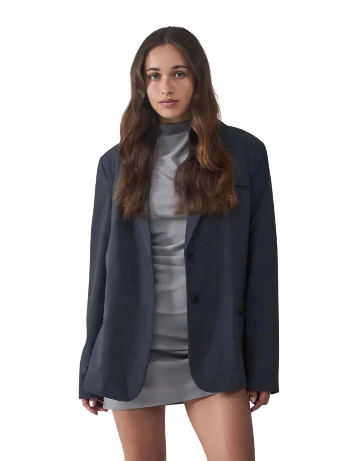Blazer BALMOHK Basic Gris Oscuro | Bicos de Fío