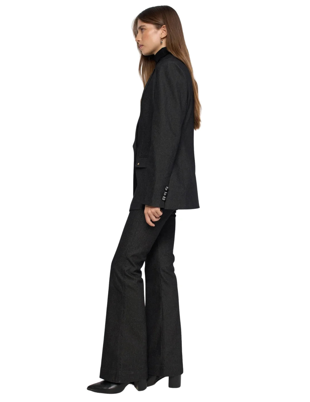 Blazer Denim Salsa Jeans Negro | Bicos de Fío