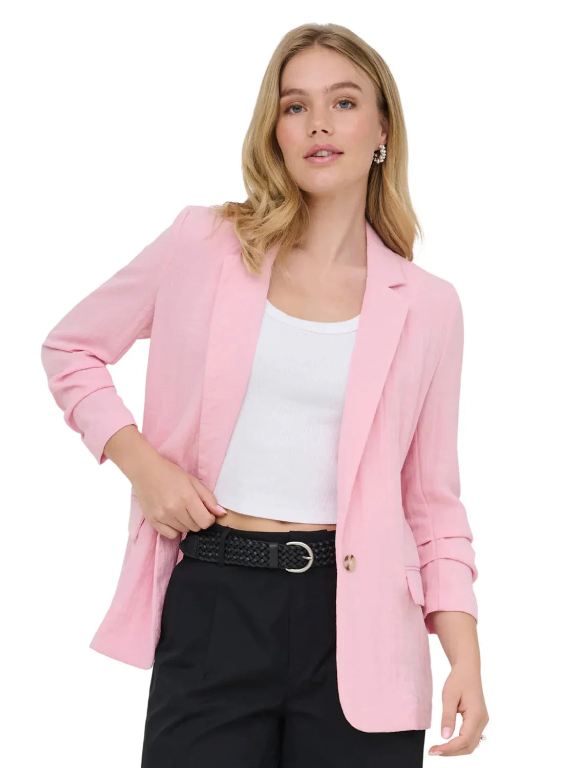 Blazer Lino ONLY Lita Rosa | Bicos de Fío