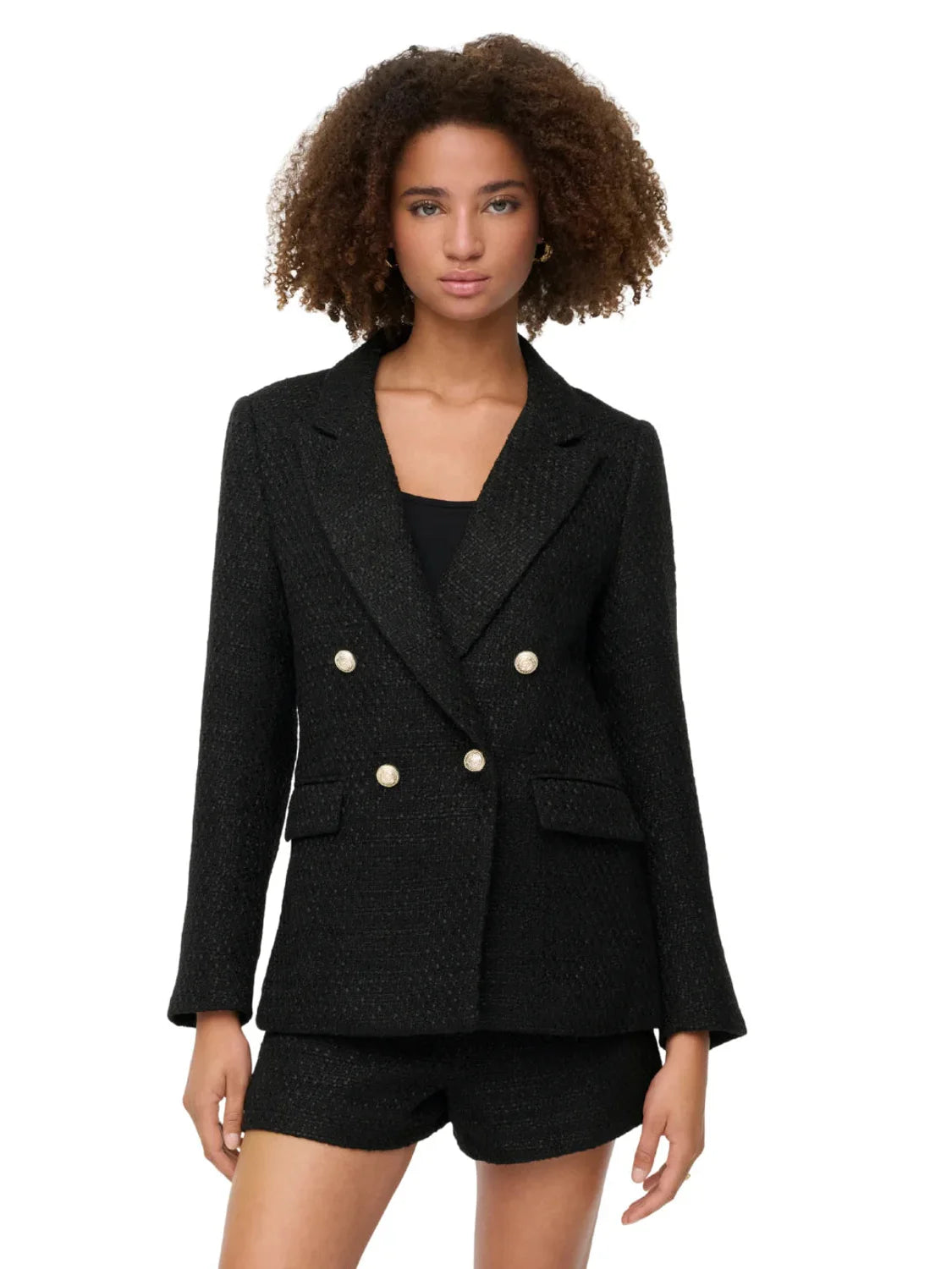 Blazer Boucle ONLY Astrid Negro | Bicos de Fío