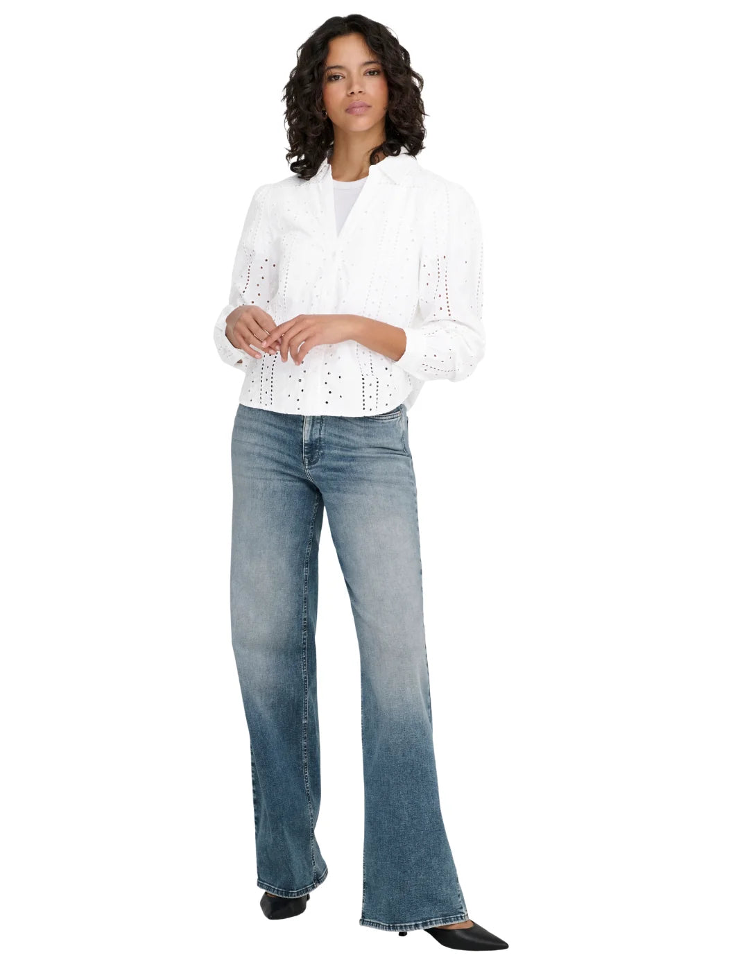 Blusa ONLY Loretta Blanco | Bicos de Fío