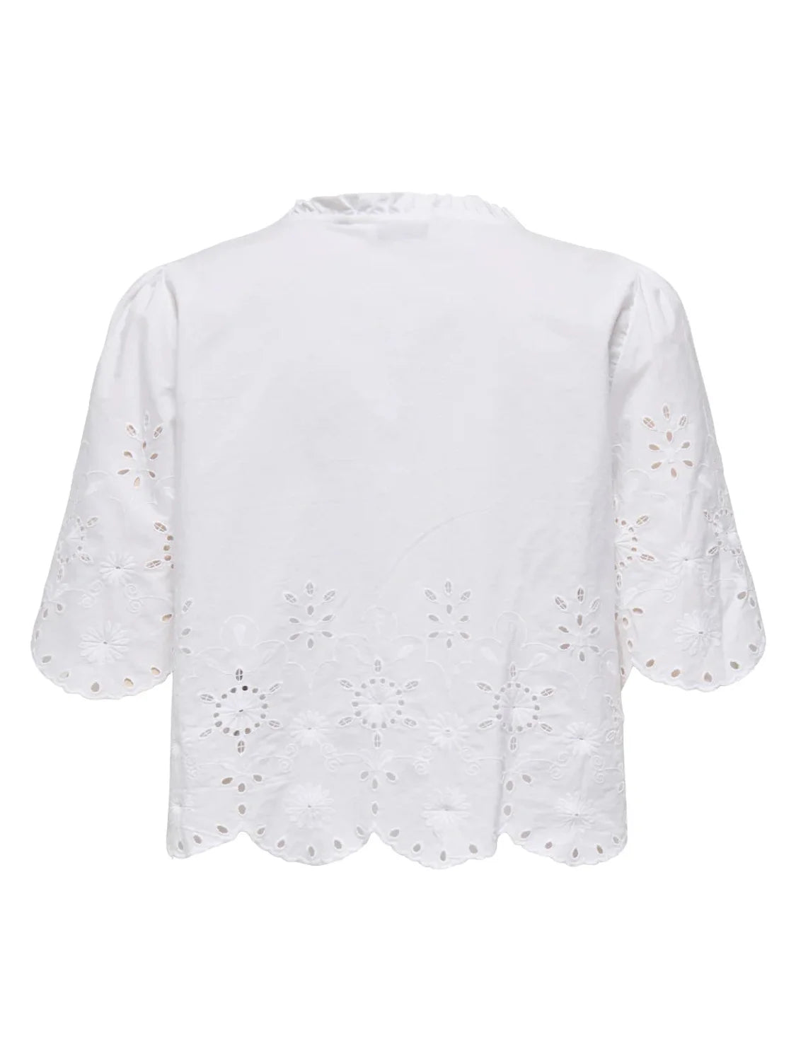Blusa Corta ONLY Miffy Blanco | Bicos de Fío
