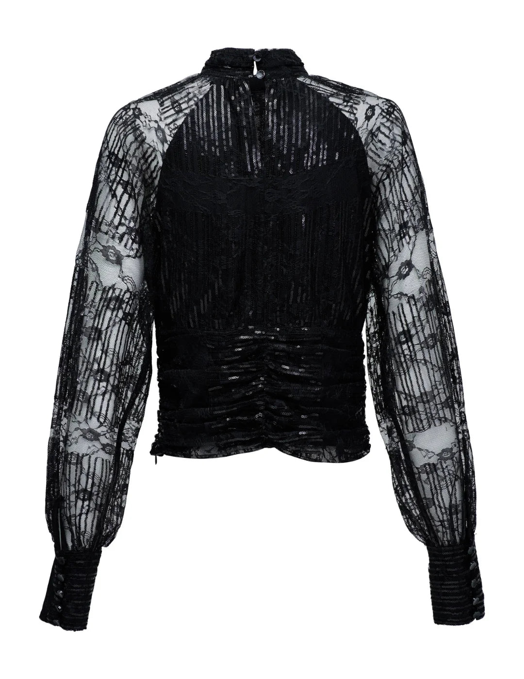 Blusa Fantasía Lentejuelas Salsa Jeans Negro | Bicos de Fío