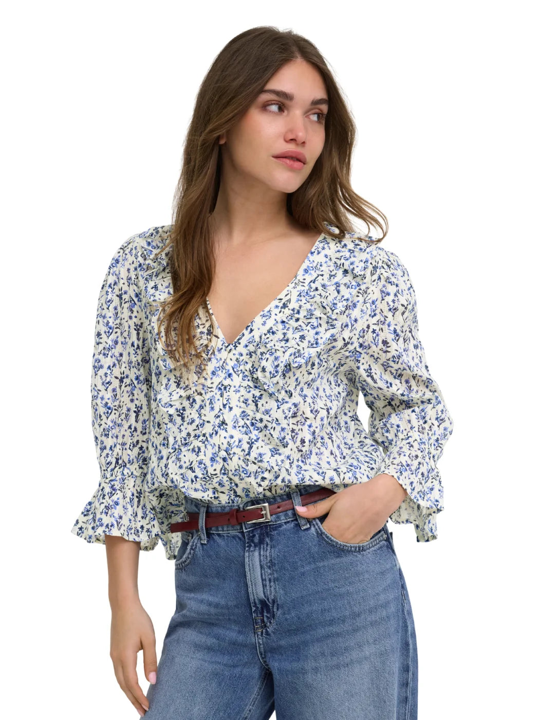 Blusa ONLY Coralie Azul Blusa ONLY Coralie Azul | Bicos de Fío