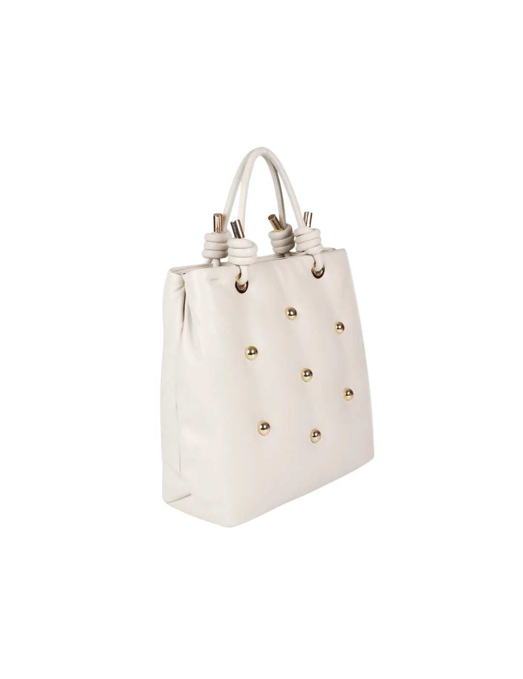 Bolso Lola Casademunt Tachas Crudo | Bicos de Fío