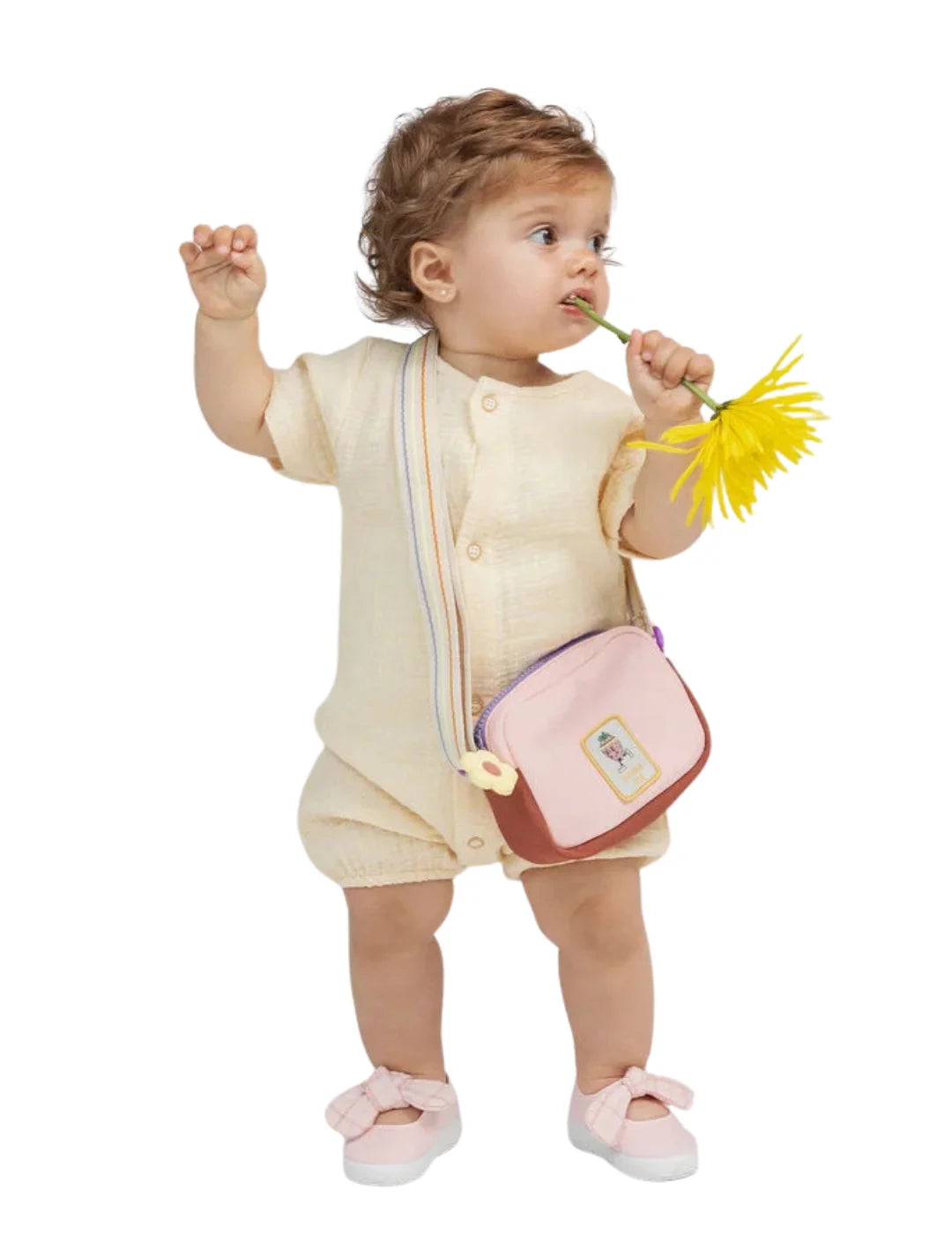 Bandolera Kids Nylon Victoria Rosa | Bicos de Fío