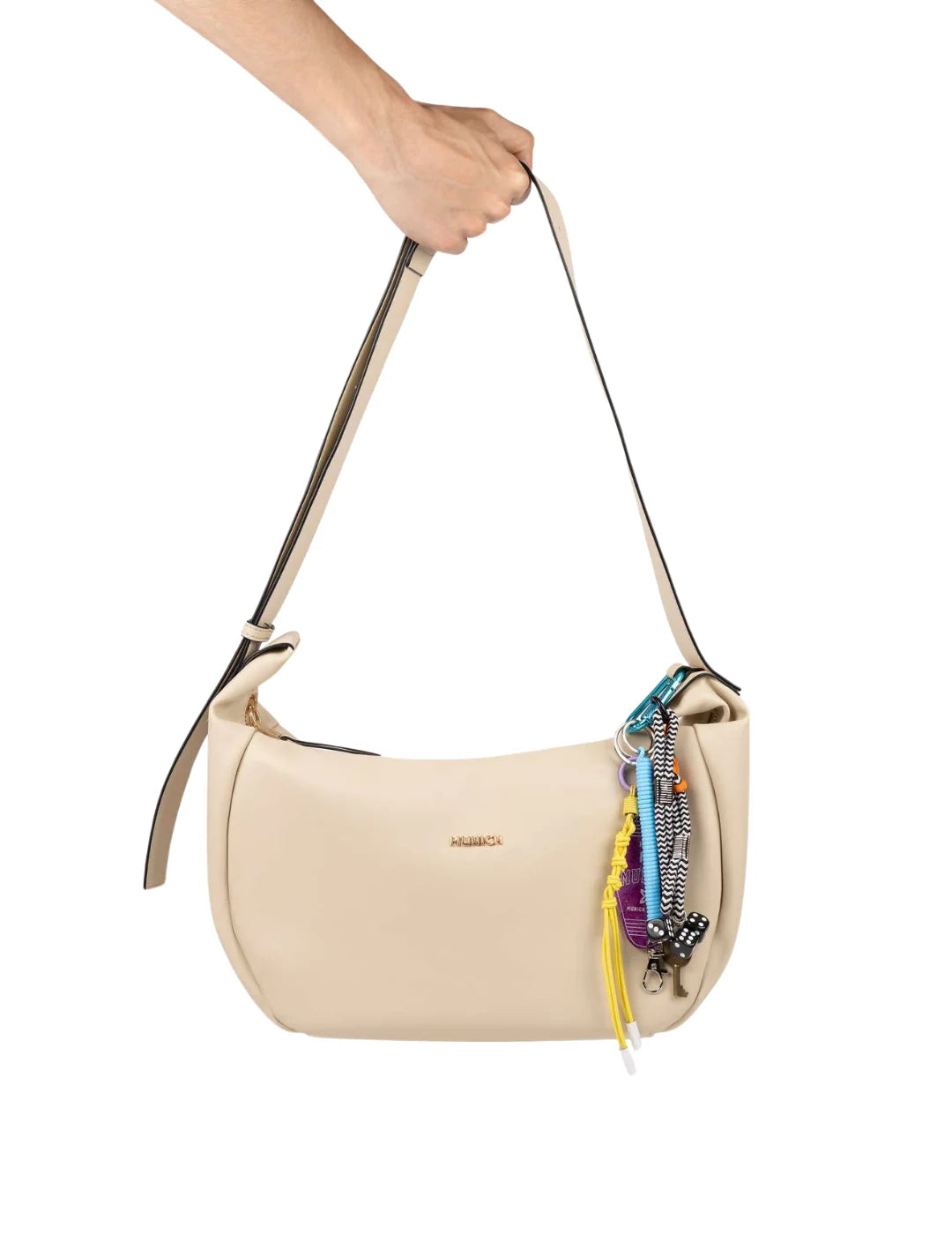 Bolso Hobo Munich Charms Beige | Bicos de Fío