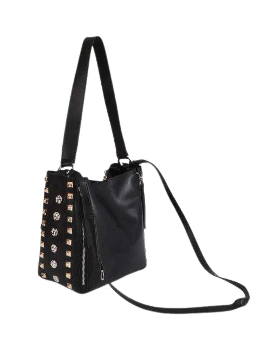 Bolso Hombro Tachas Lola Casademunt Negro | Bicos de Fío