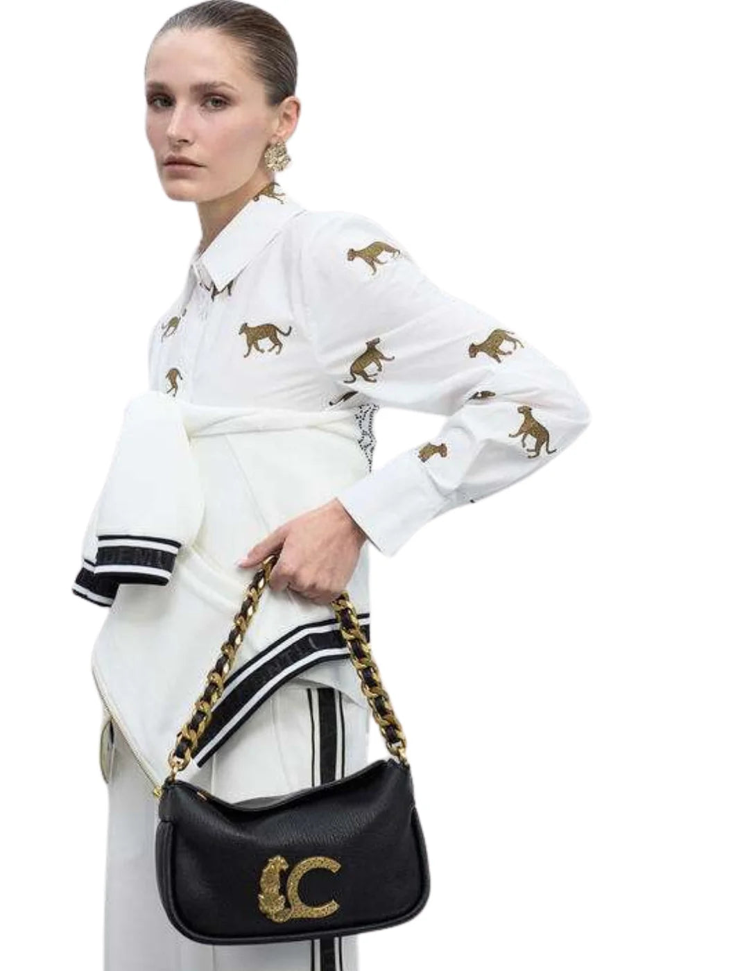 Bolso Hombro Lola Casademunt LC Animal Negro | Bicos de Fío