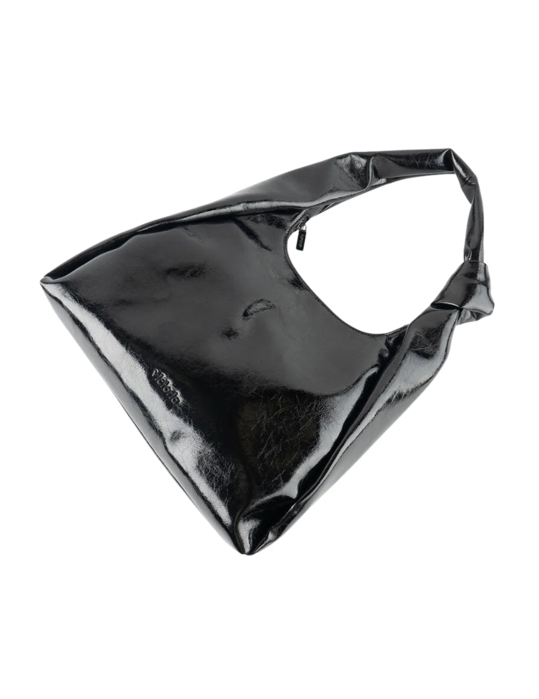 Bolso Metalizado Nudo Victoria Negro | Bicos de Fío