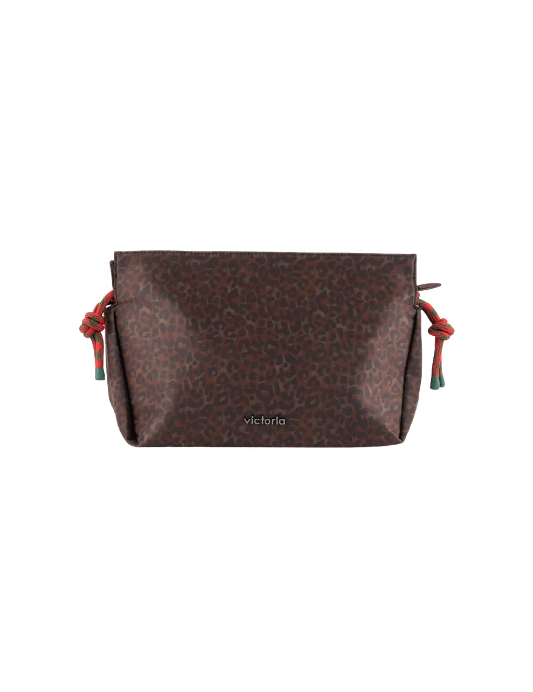 Bolso Nylon Cordones Victoria Leopardo | Bicos de Fío