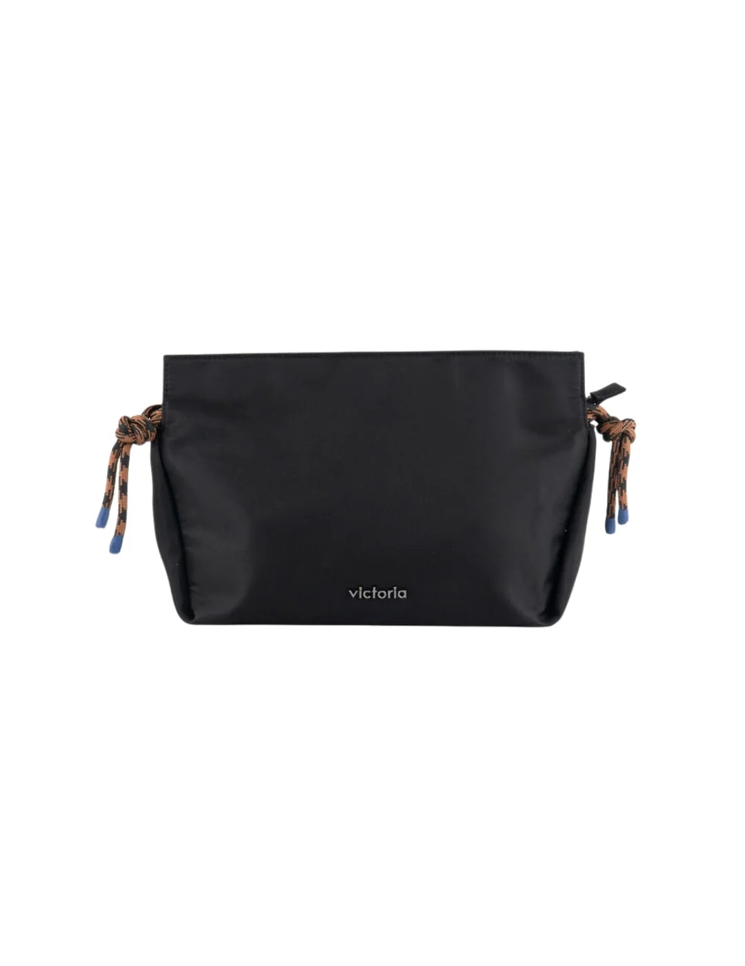 Bolso Nylon Cordones Victoria Negro | Bicos de Fío