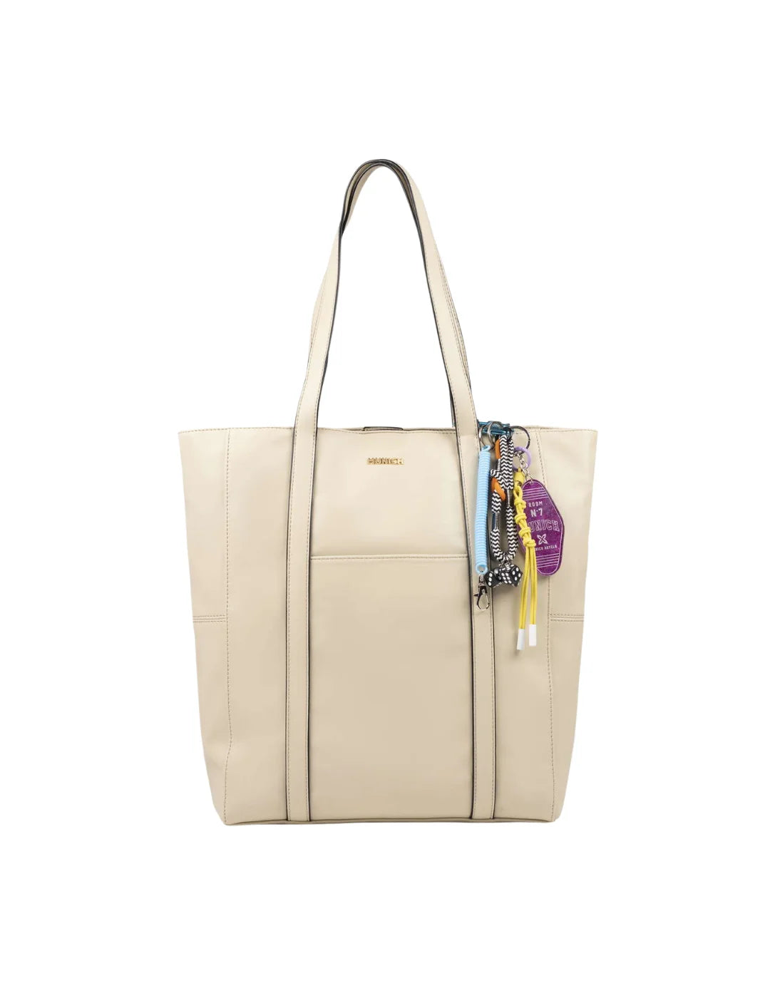 Bolso Shopper Munich Charms Crema | Bicos de Fío