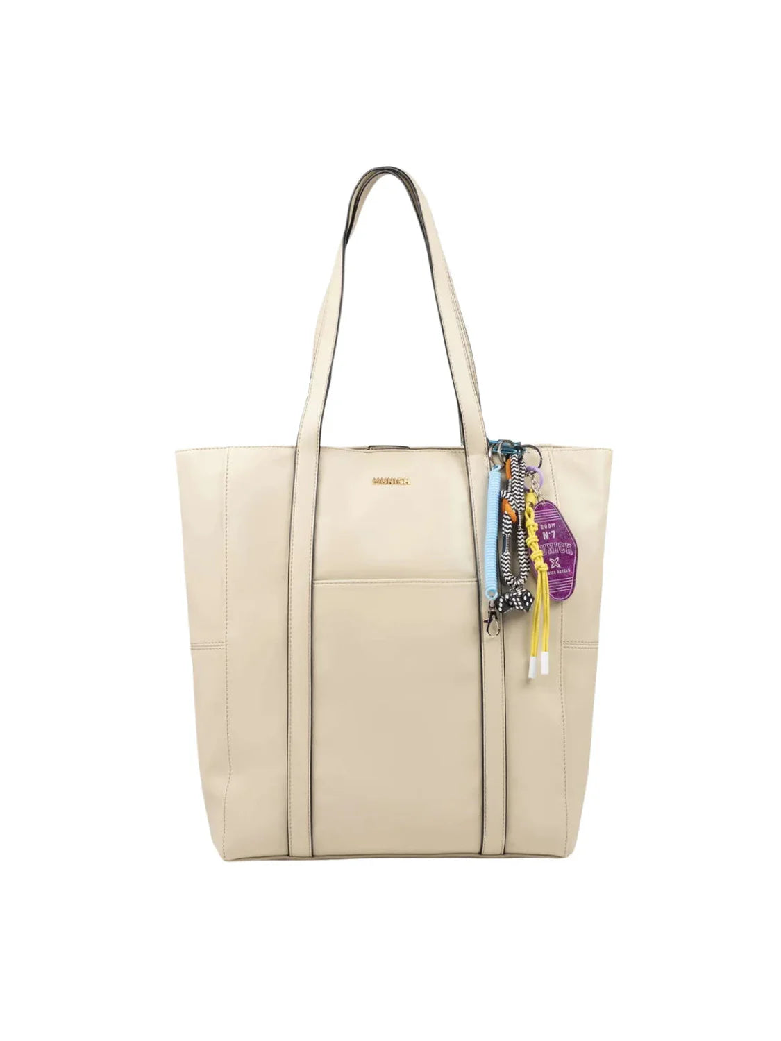 Bolso Shopper Munich Charms Crema | Bicos de Fío