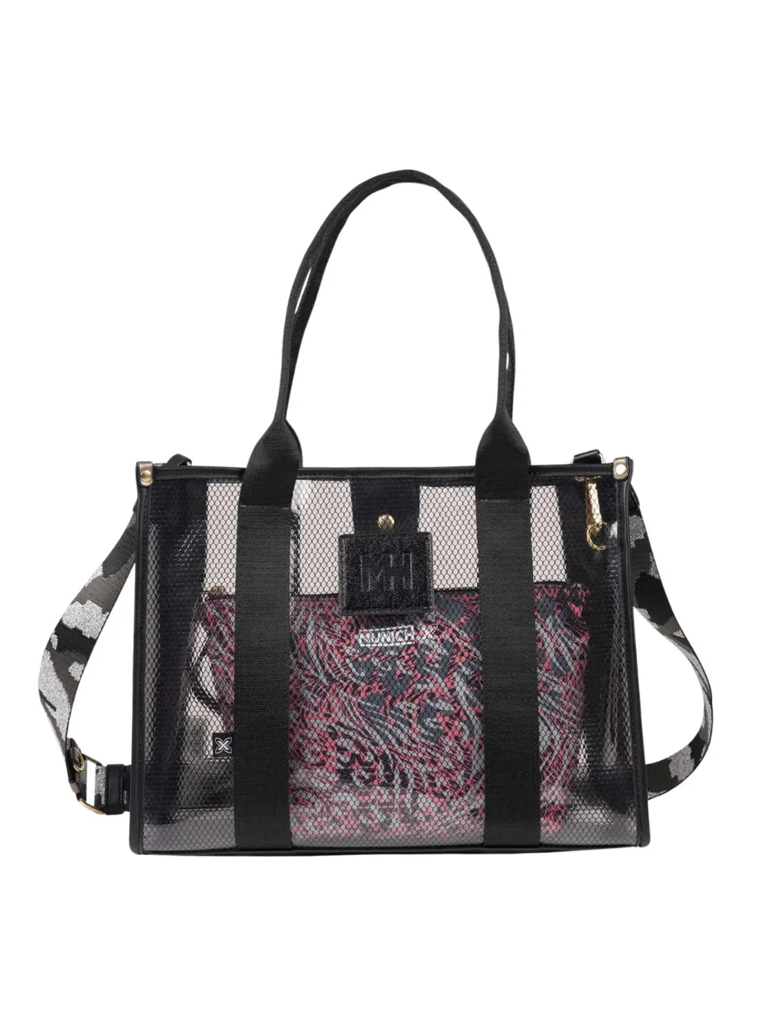 Bolso Shopper Munich Jade Negro | Bicos de Fío