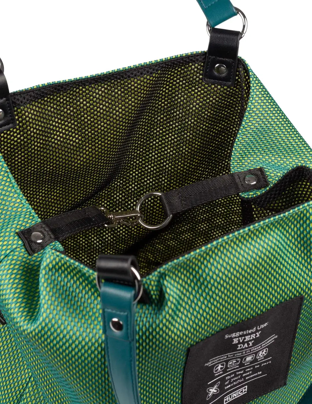 Bolso Reversible Munich Gogo Spin Verde | Bicos de Fío